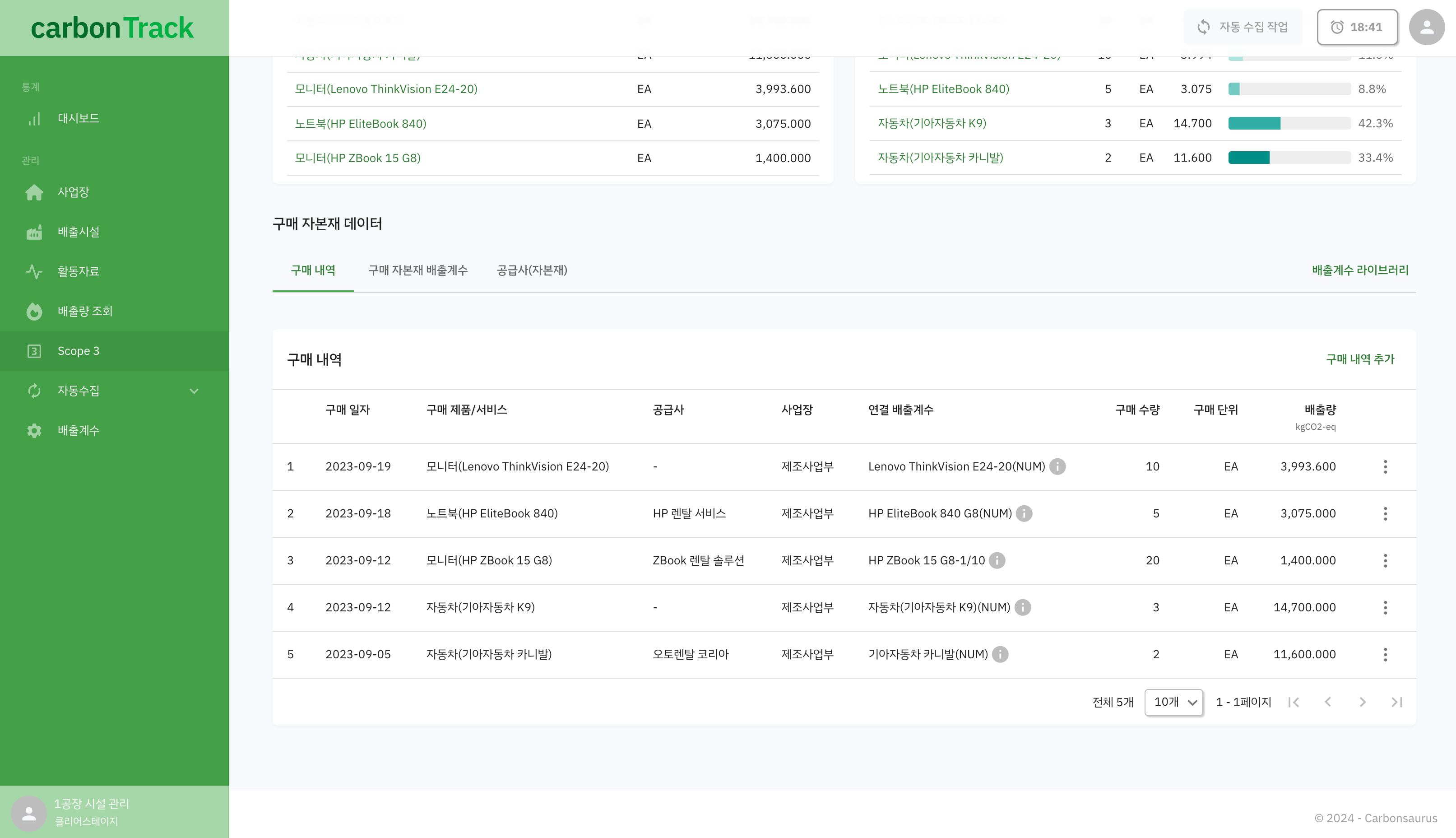 Scope3 category2 구매 내역 탭